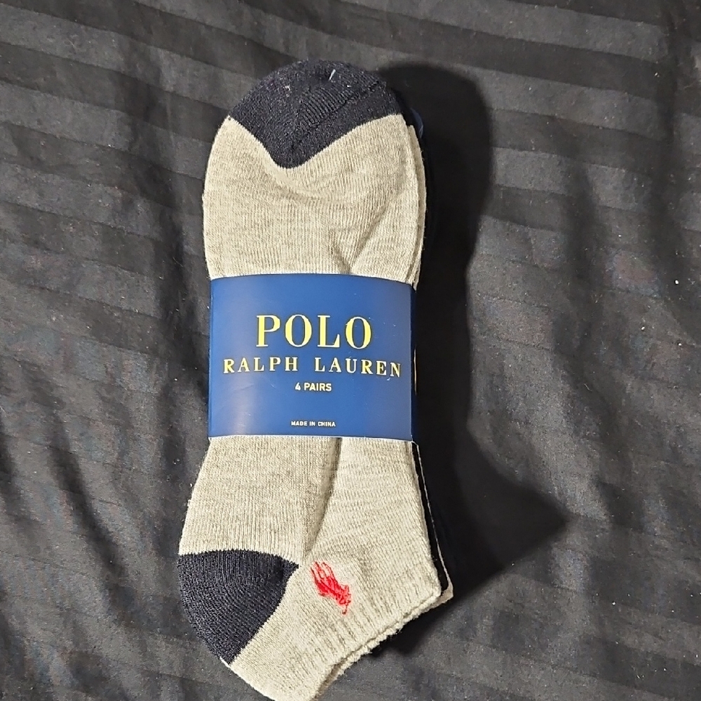 Polo by Ralph Lauren Men's Tan and Black Socks